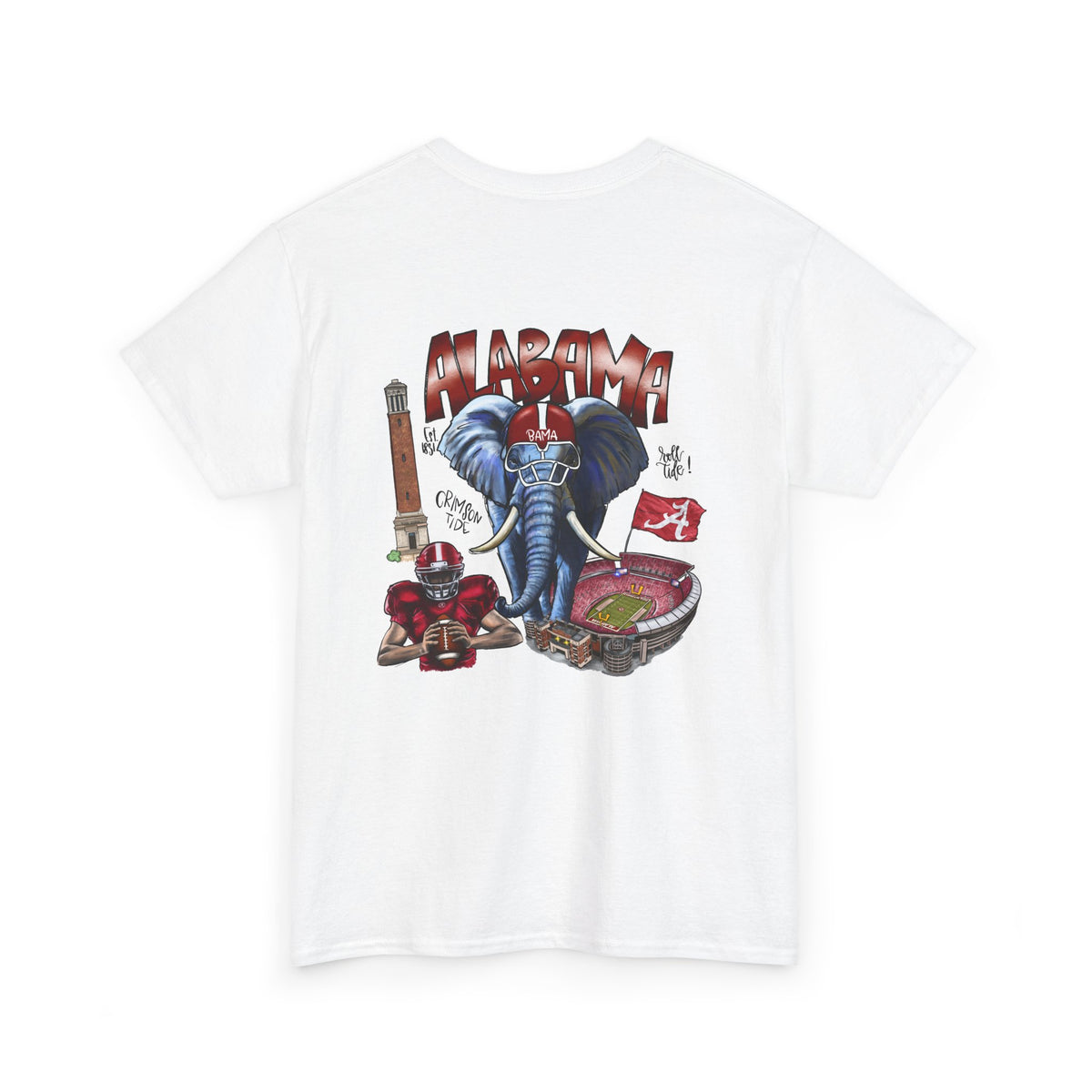 Alabama Crimson Tide Tee — Elephant Stadium Graphic T-Shirt