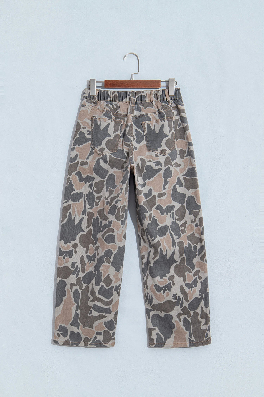 Camouflage Denim Patch Pocket Jeans