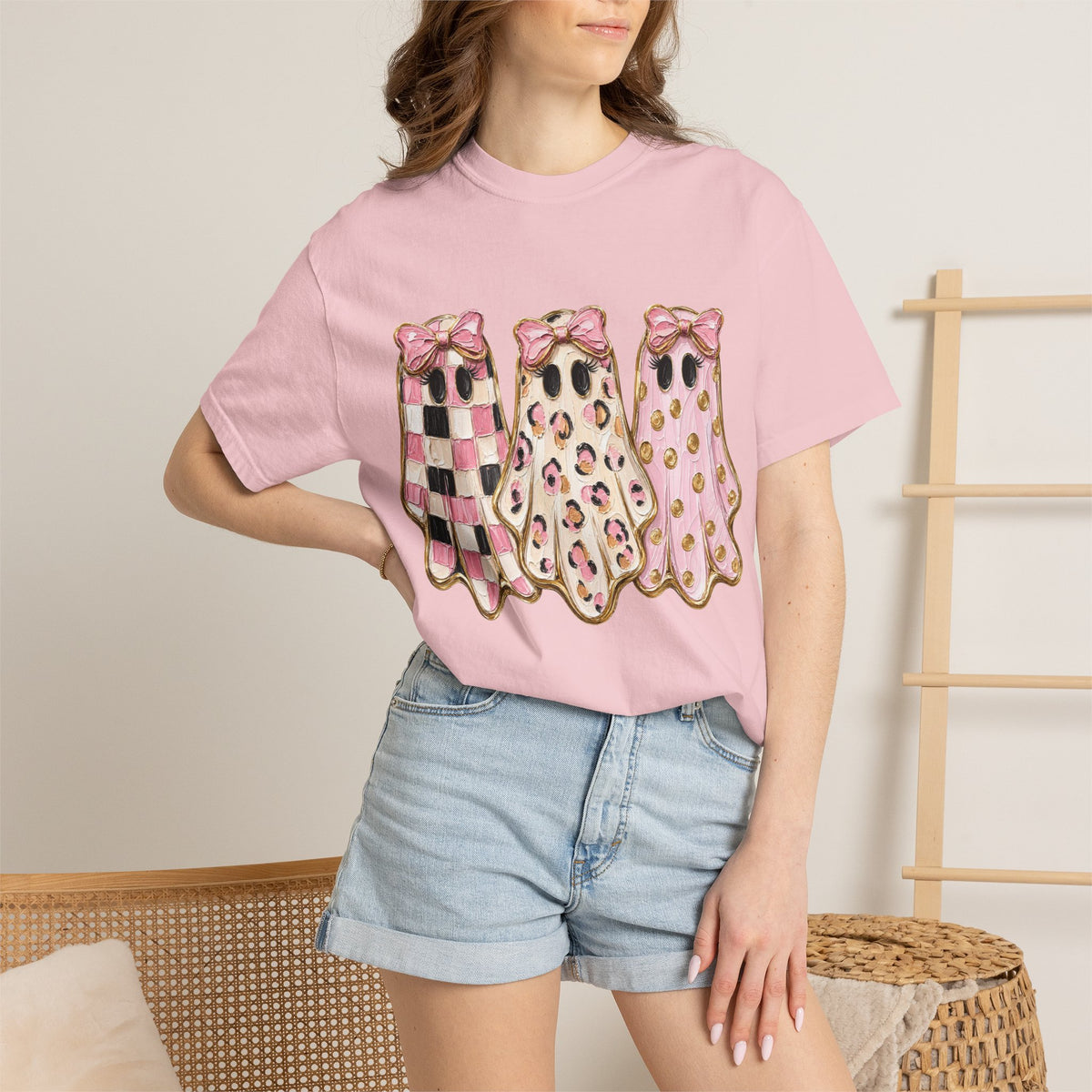 Cute Pink Ghost Trio T-Shirt