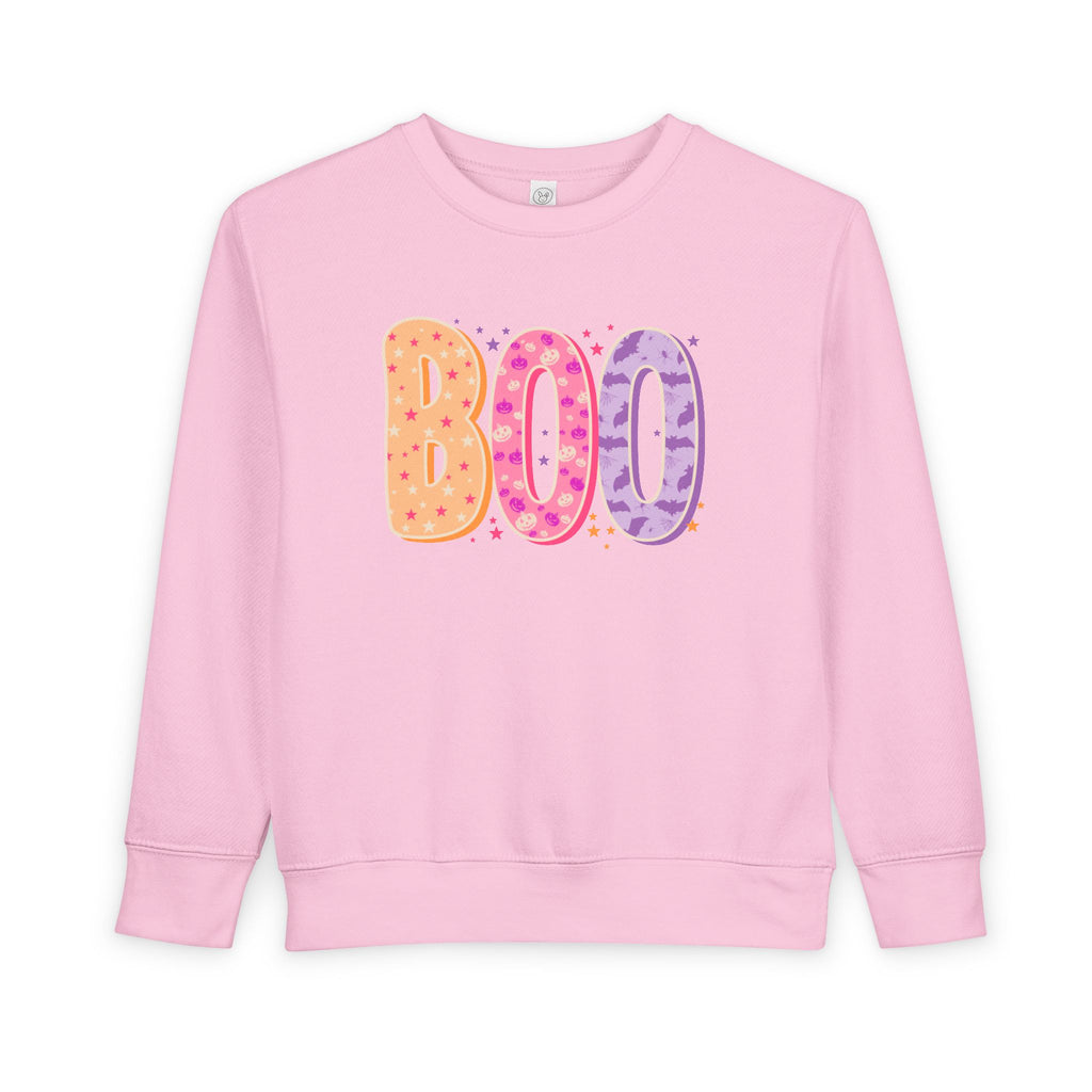 Toddler Sweatshirt - Cute "BOO" Halloween Crewneck for Kids