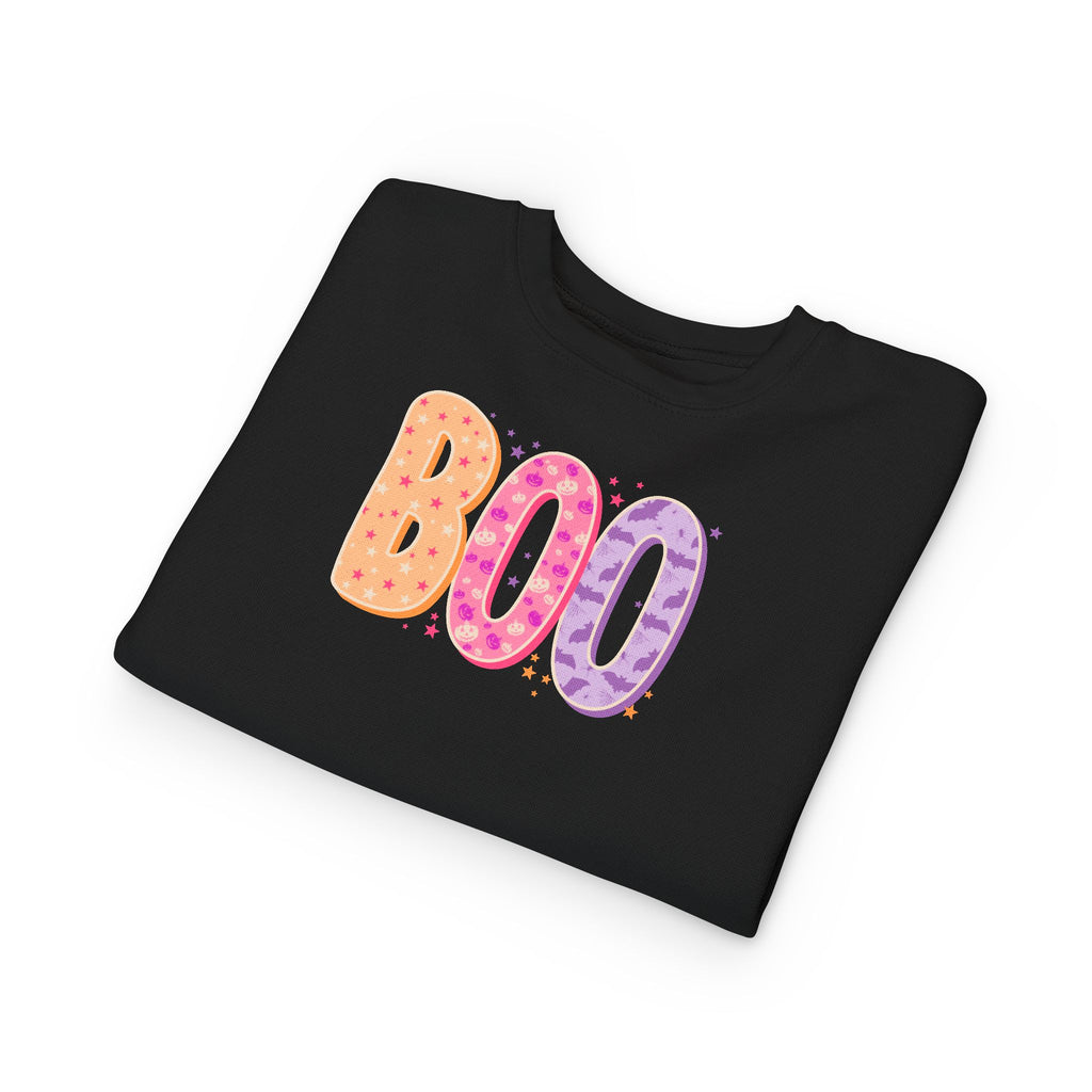 Toddler Sweatshirt - Cute "BOO" Halloween Crewneck for Kids