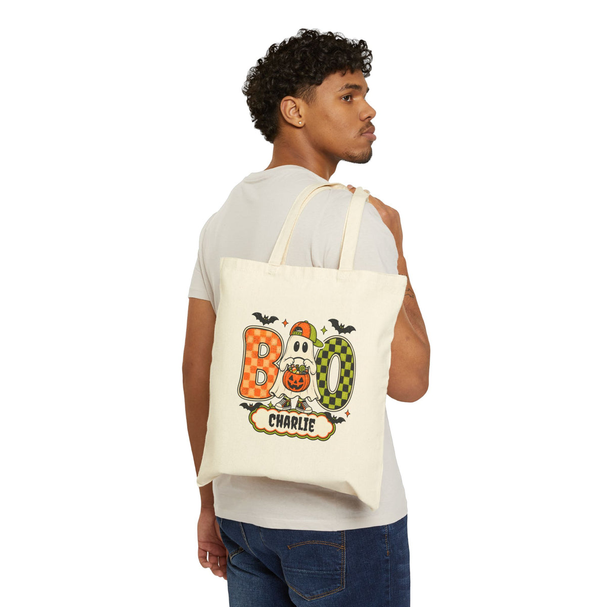 Boo Halloween Candy Bag Tote Personalizable