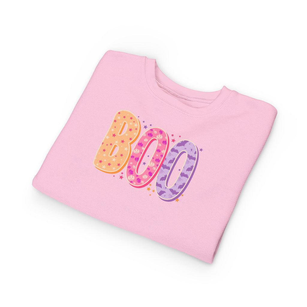 Toddler Sweatshirt - Cute "BOO" Halloween Crewneck for Kids