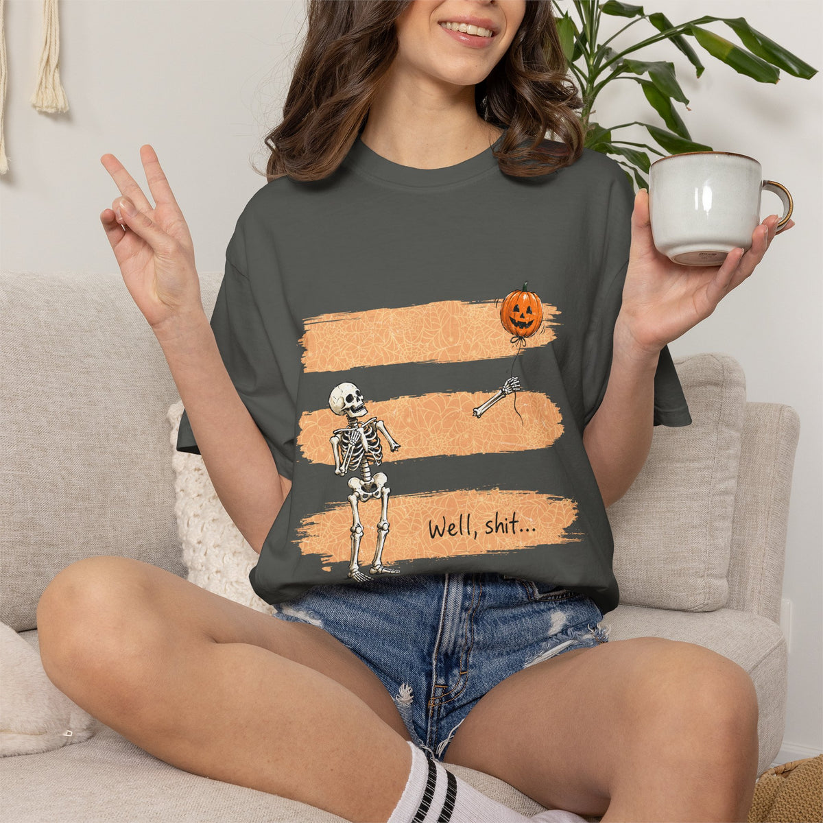 "Well, shit..." Funny Pumpkin Fall Tee