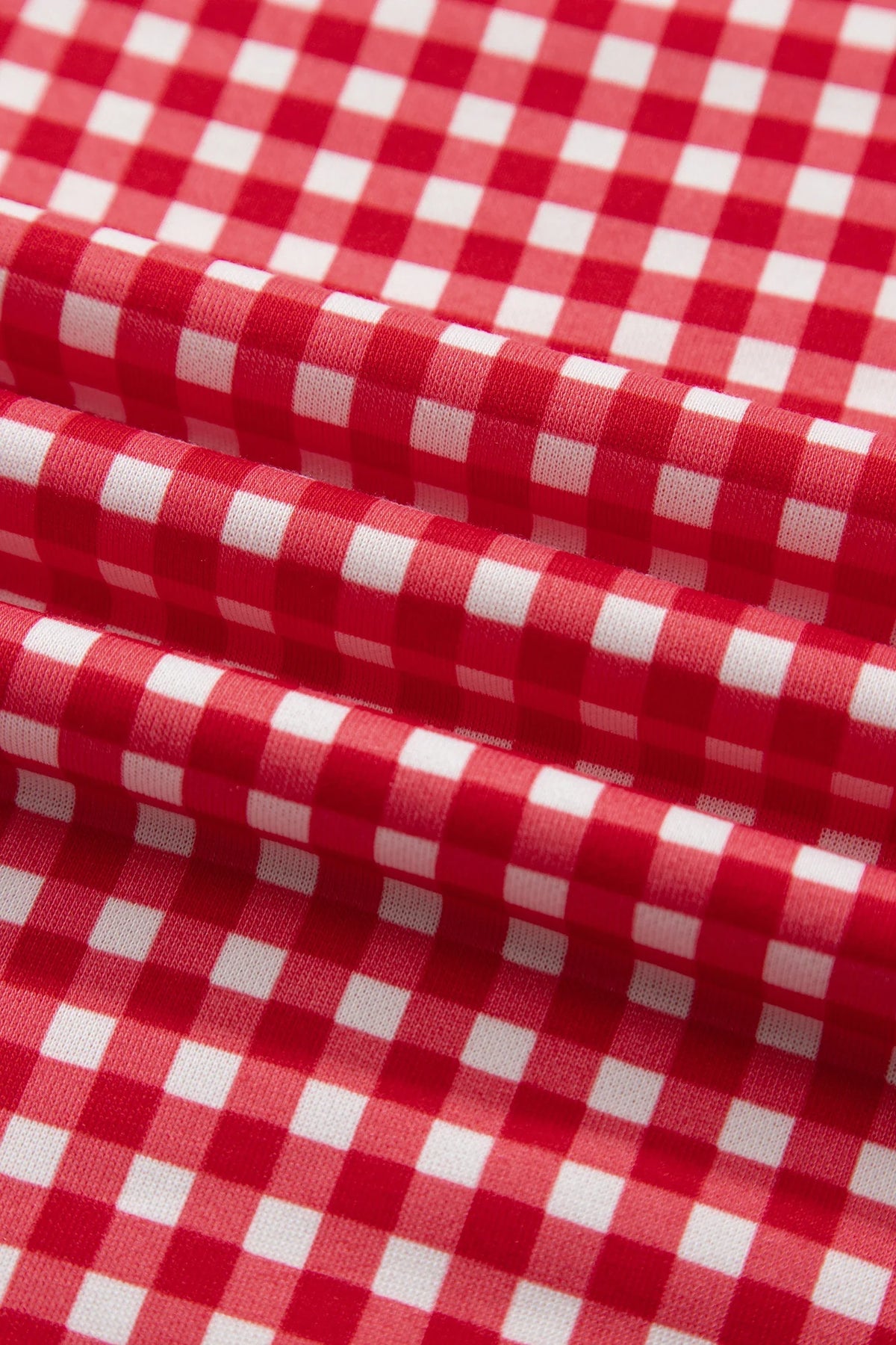 Gingham Patchwork Long Sleeve Top & Pant Set