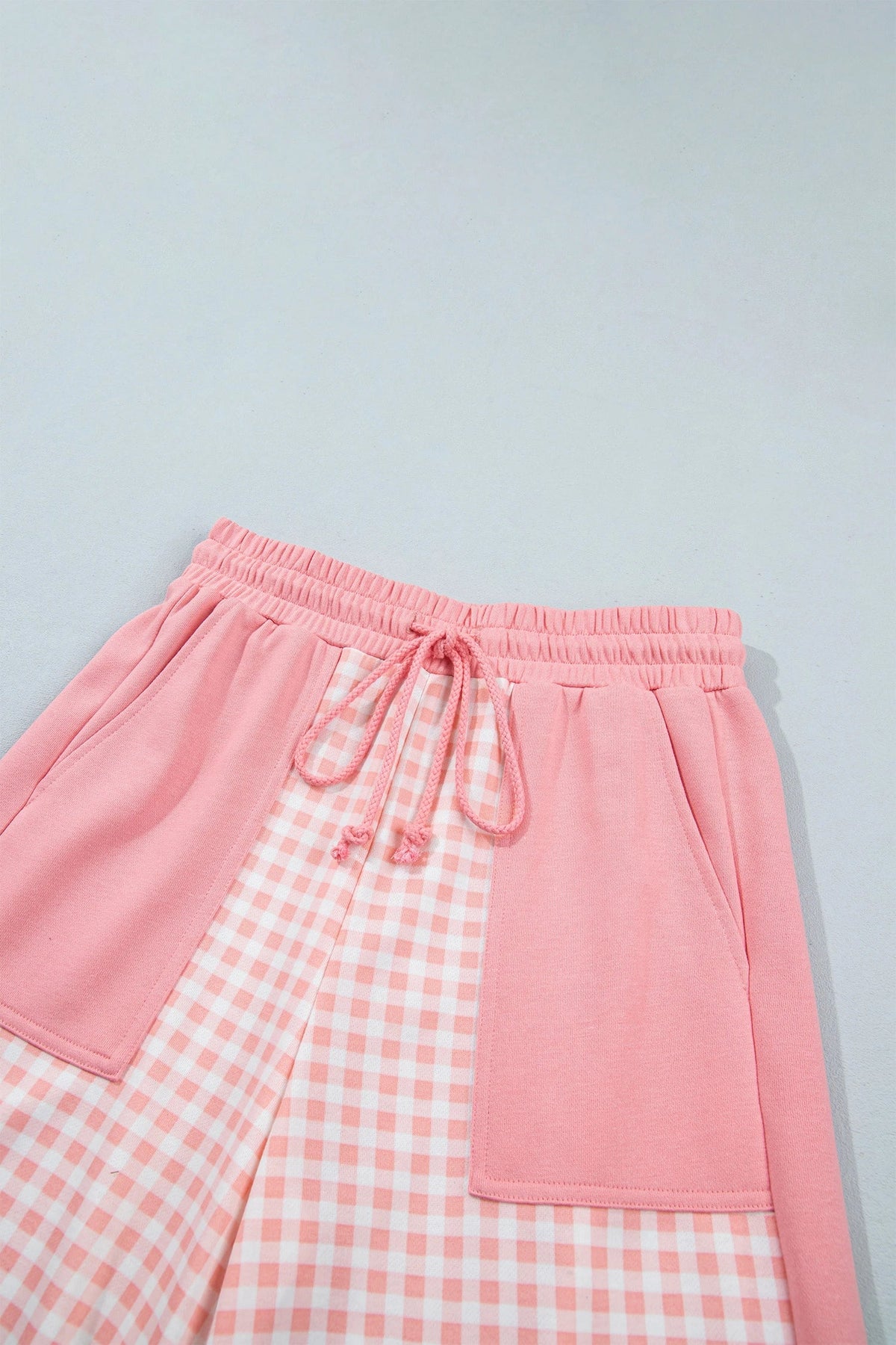 Gingham Patchwork Long Sleeve Top & Pant Set