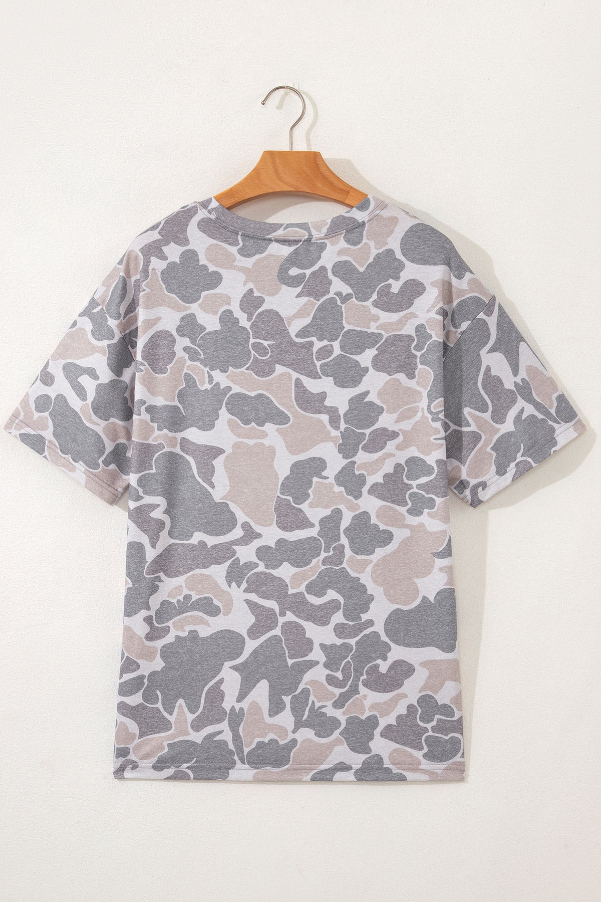 Multicolour Retro Camouflage Print Womens Casual T Shirt