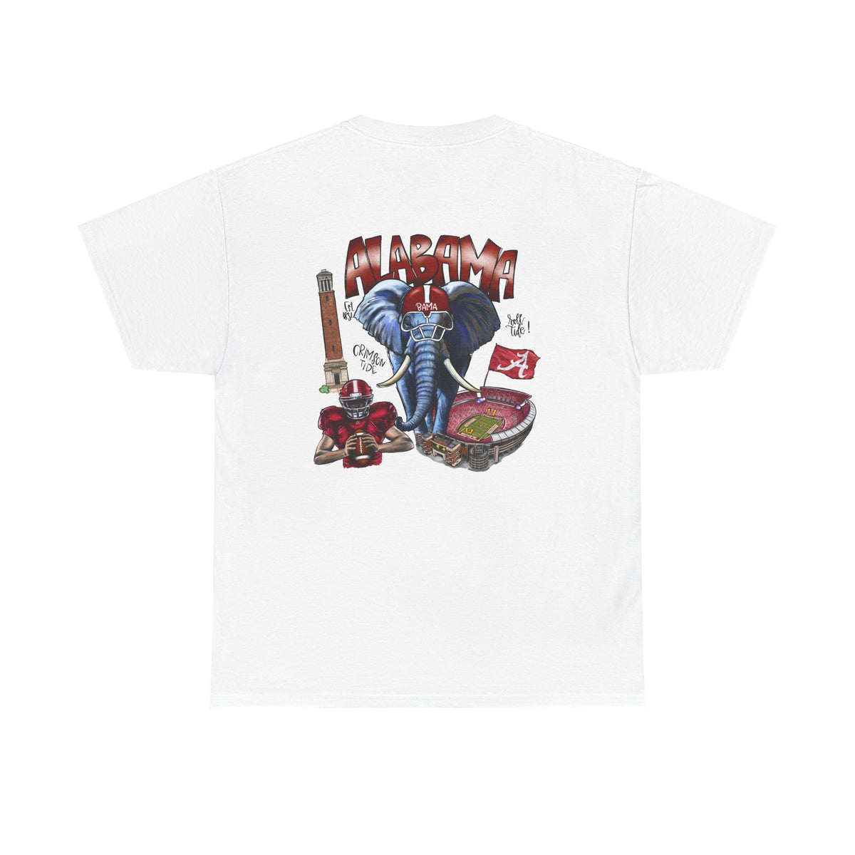 Alabama Crimson Tide Tee — Elephant Stadium Graphic T-Shirt
