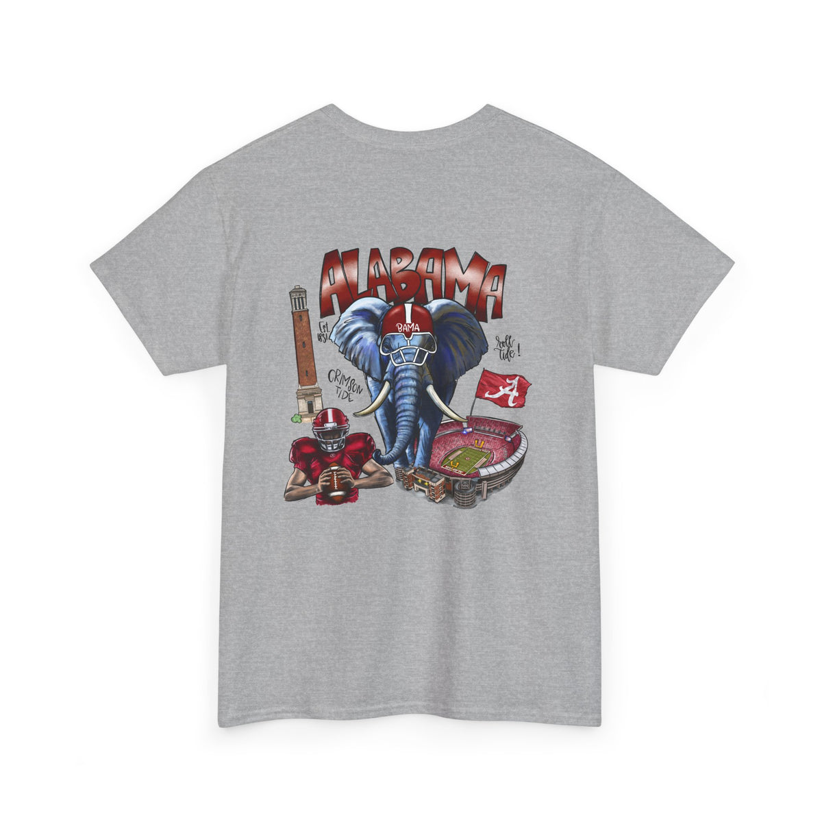 Alabama Crimson Tide Tee — Elephant Stadium Graphic T-Shirt