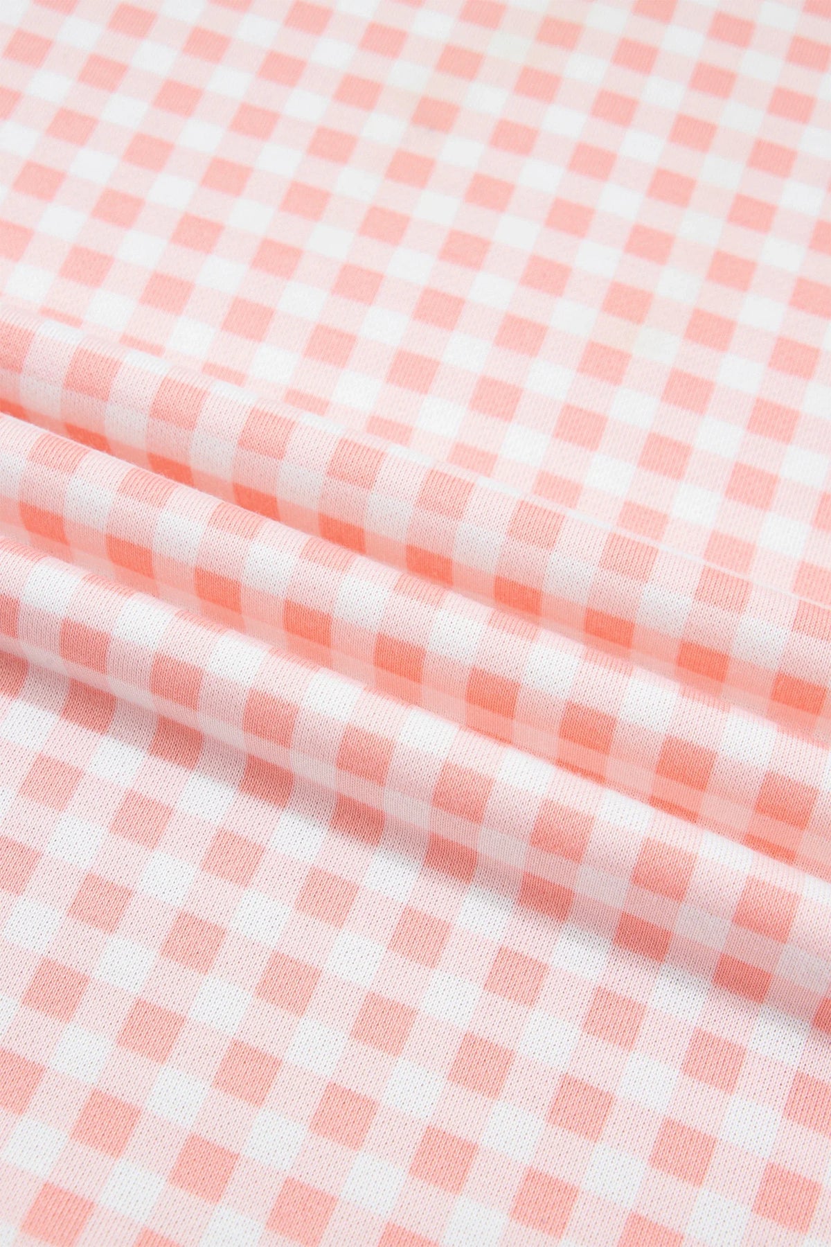 Gingham Patchwork Long Sleeve Top & Pant Set
