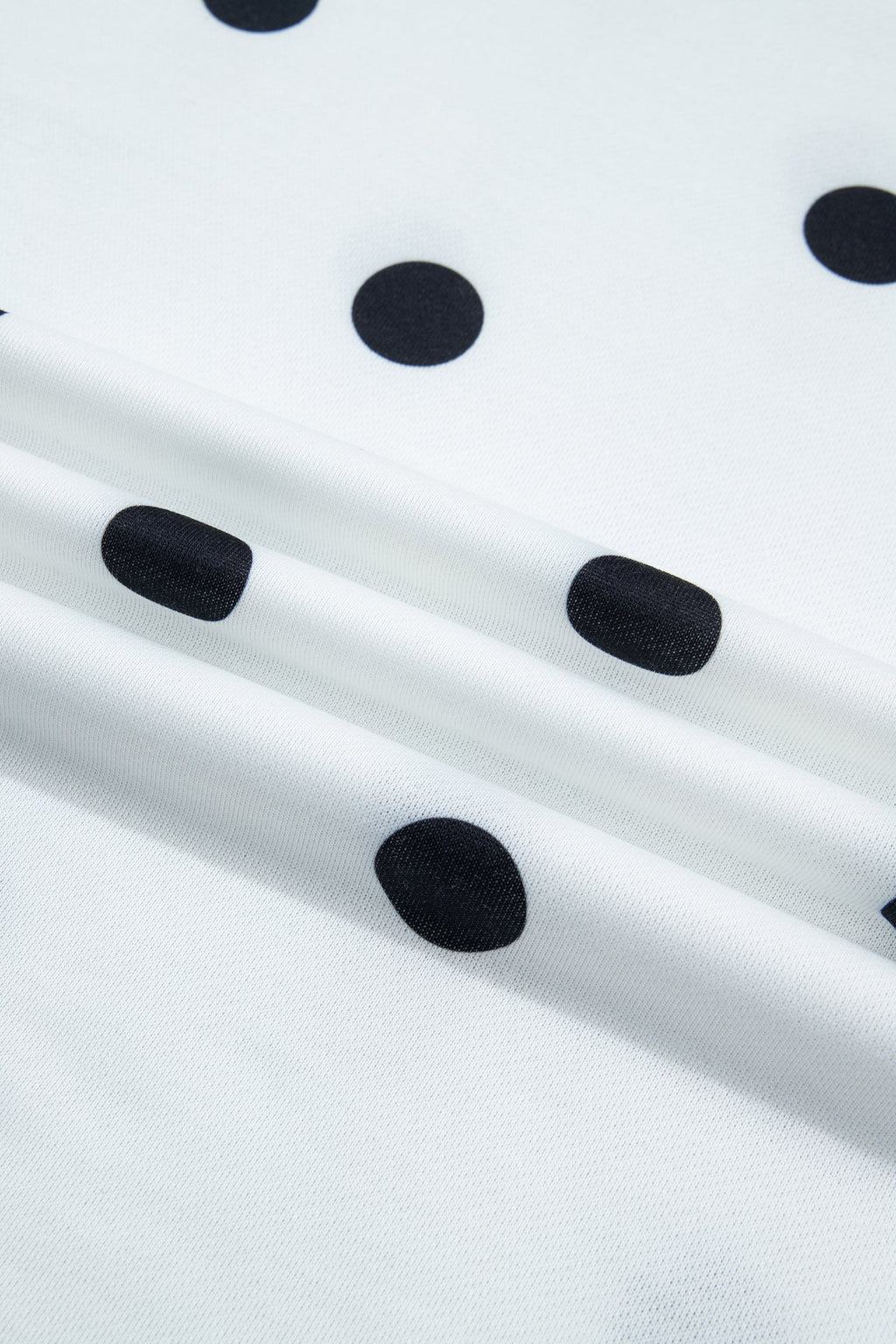 Polka Dot Raw Hem Sweatshirt & Skort Set