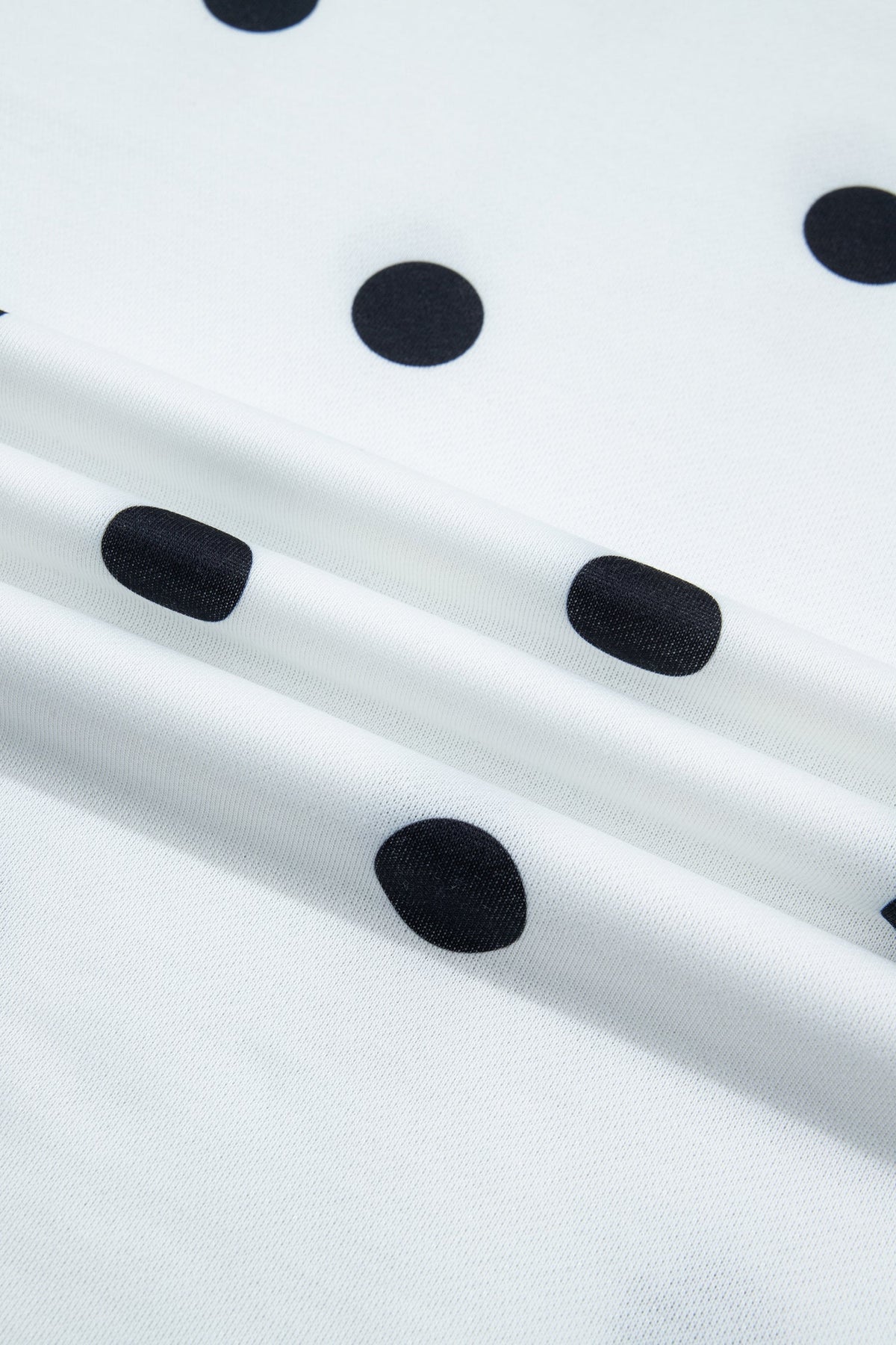 Polka Dot Raw Hem Sweatshirt & Skort Set