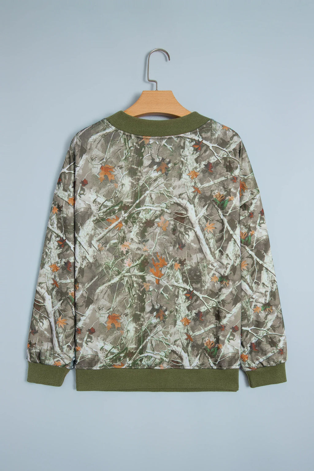 MALLARD/HOWDY Letter Print Baggy Mock Neck Sweatshirt