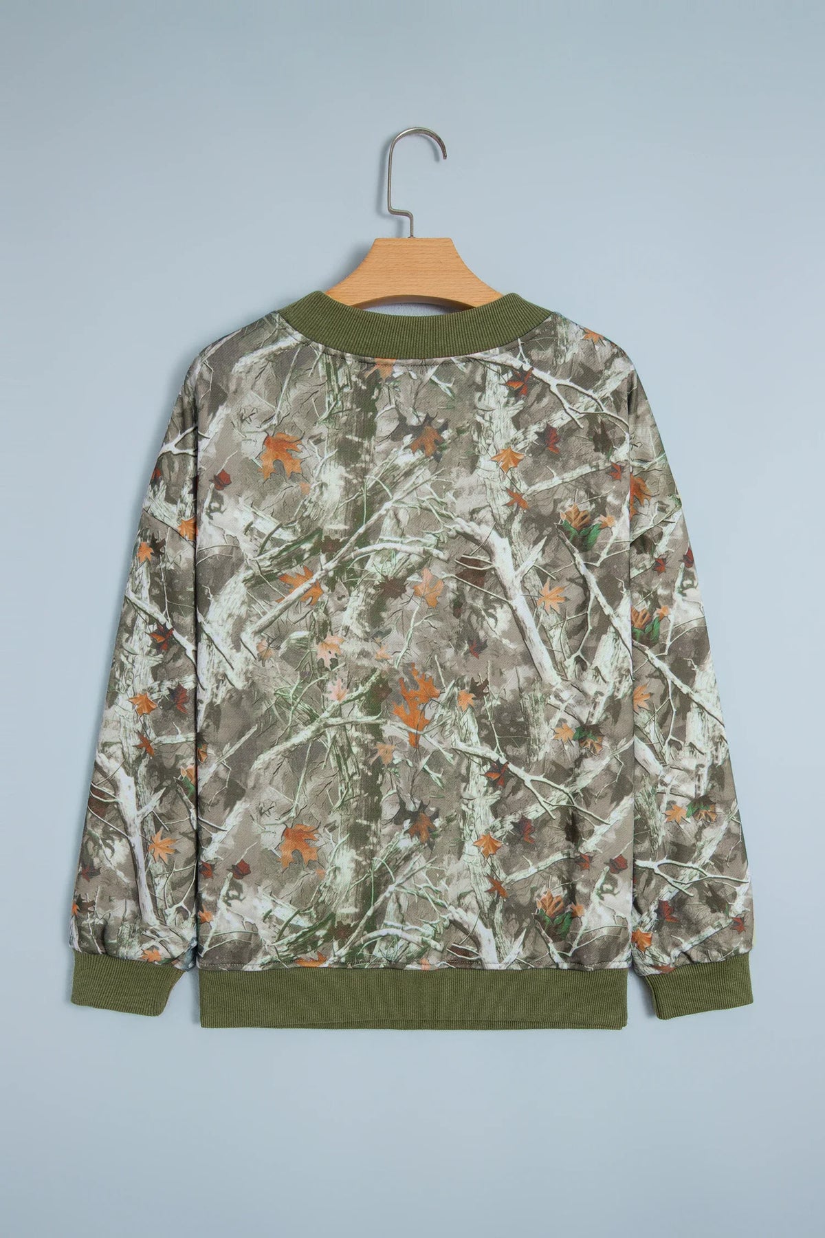 MALLARD/HOWDY Letter Print Baggy Mock Neck Sweatshirt