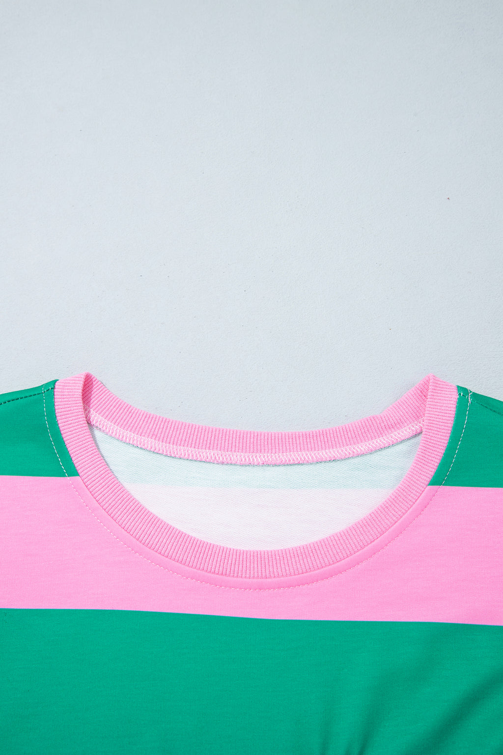 Green Stripe Festive Holly Jolly Printed Casual Plus Size Sweatshirt