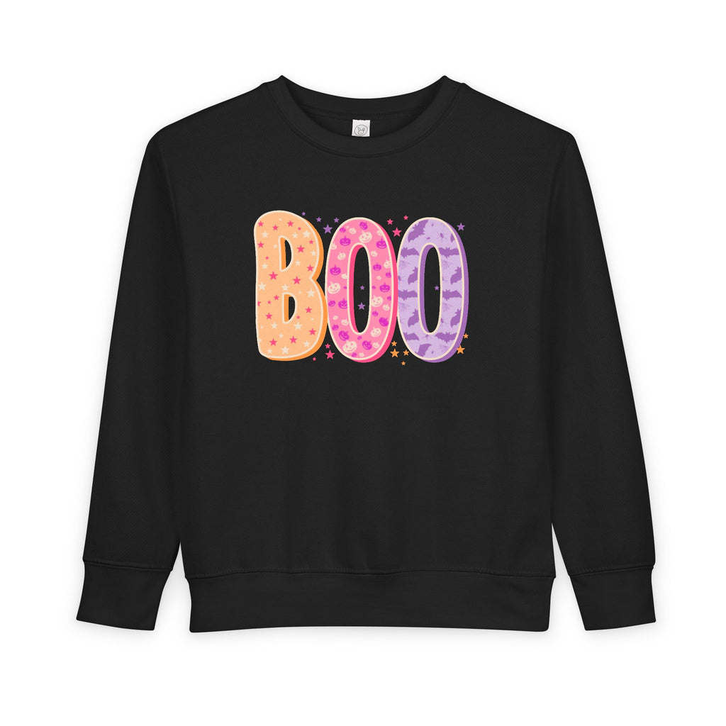 Toddler Sweatshirt - Cute "BOO" Halloween Crewneck for Kids