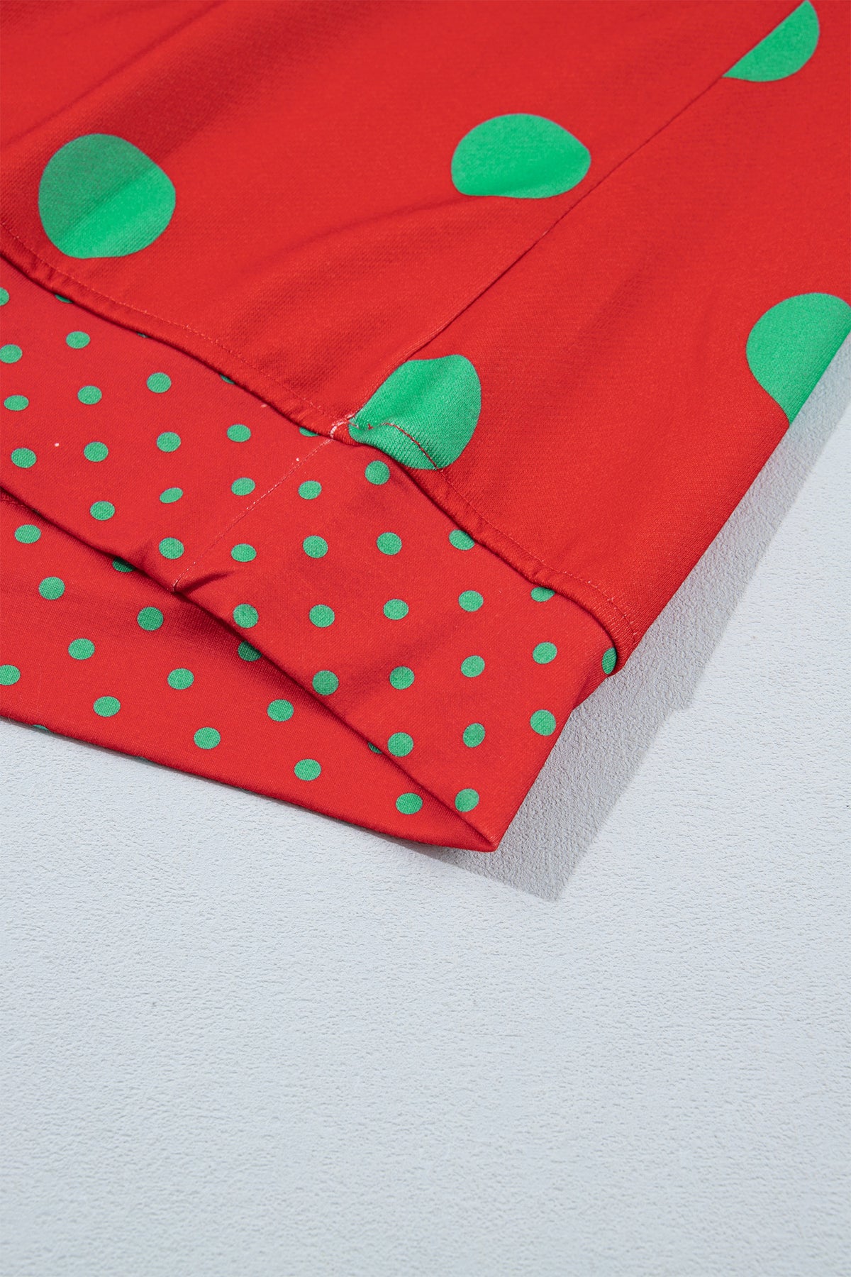 Pink Polka Dot Print Contrast Detail Oversized Tunic Sweatshirt