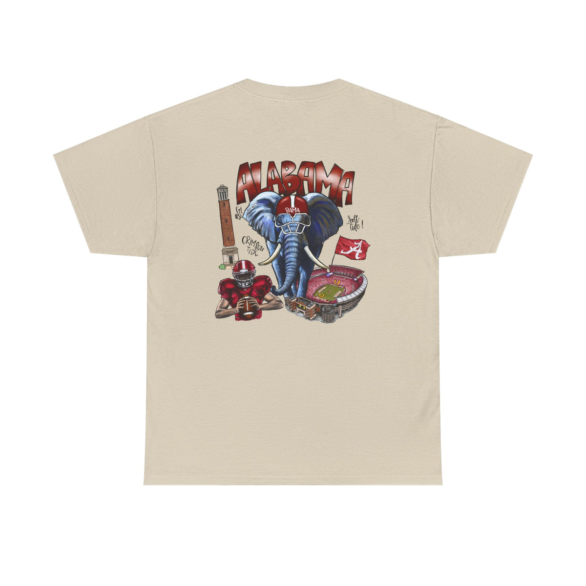 Alabama Crimson Tide Tee — Elephant Stadium Graphic T-Shirt