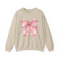 Pink Bow Sweatshirt – Cute Ribbon Graphic Crewneck for Women & Teens