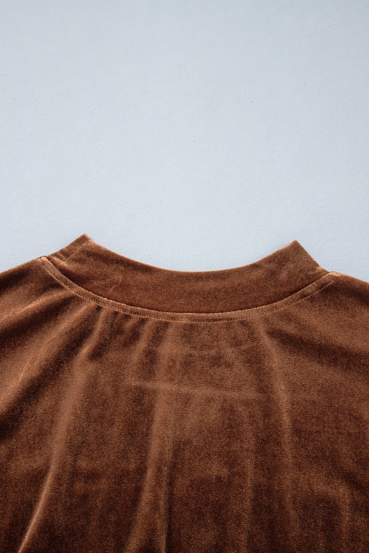 Burgundy Christmas Velvet Graphic Print Long Sleeve Sweatshirt