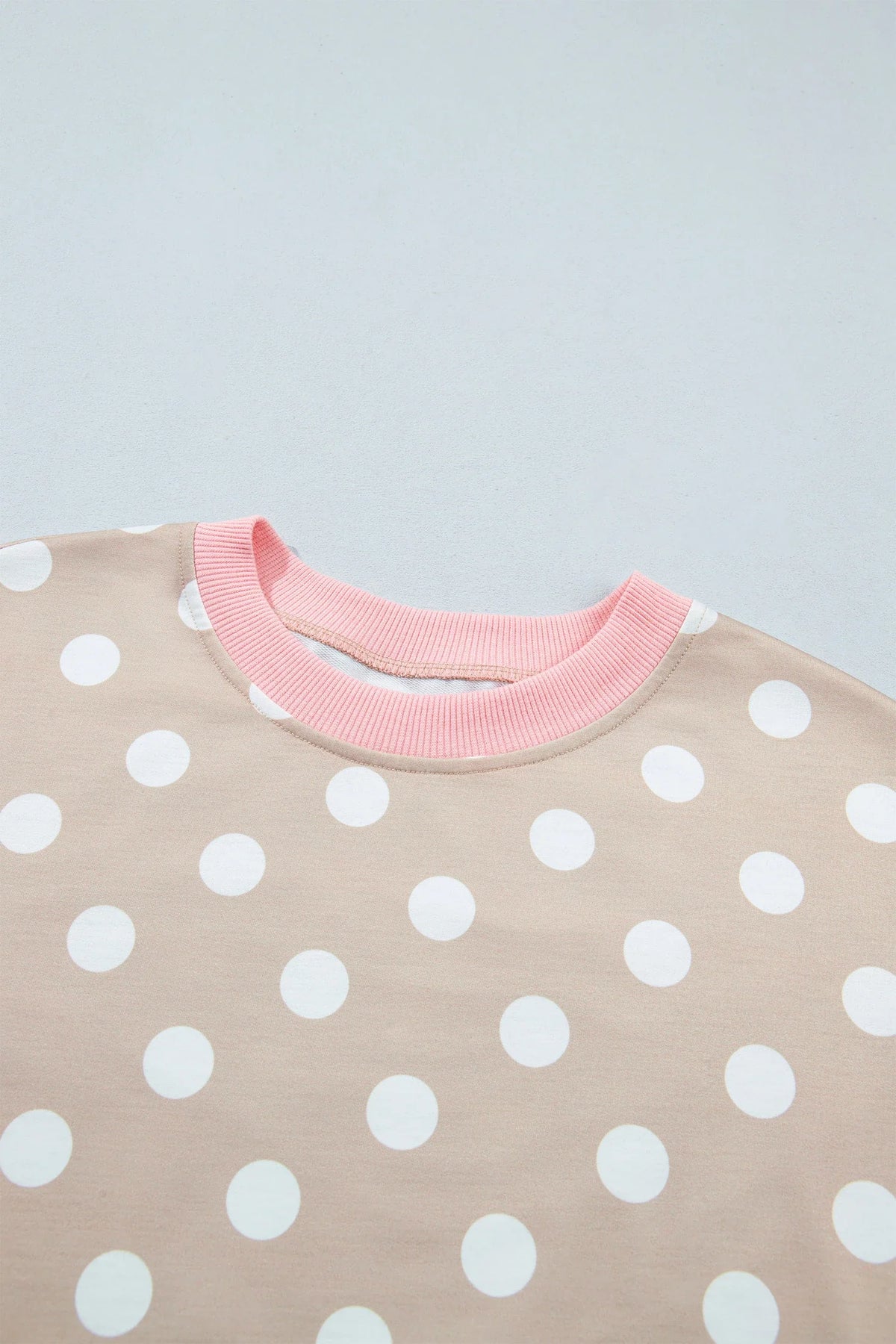 Polka Dot Long Sleeve Top & Drawstring Pants Set