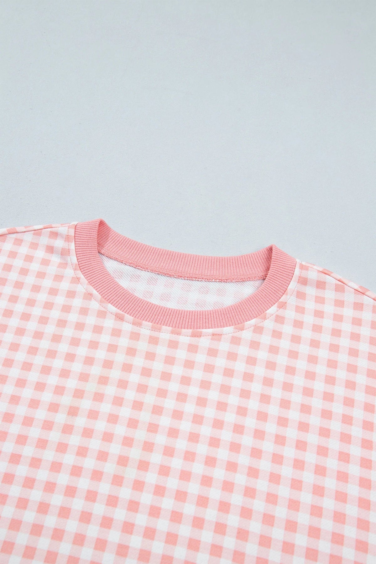Gingham Patchwork Long Sleeve Top & Pant Set