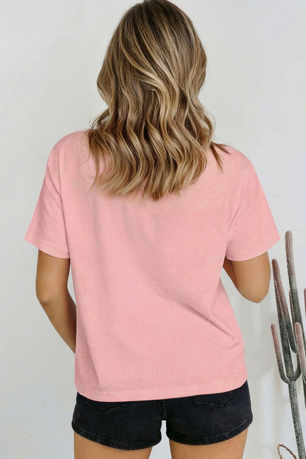 Dark Blue Solid Color High Neck Oversize Tee