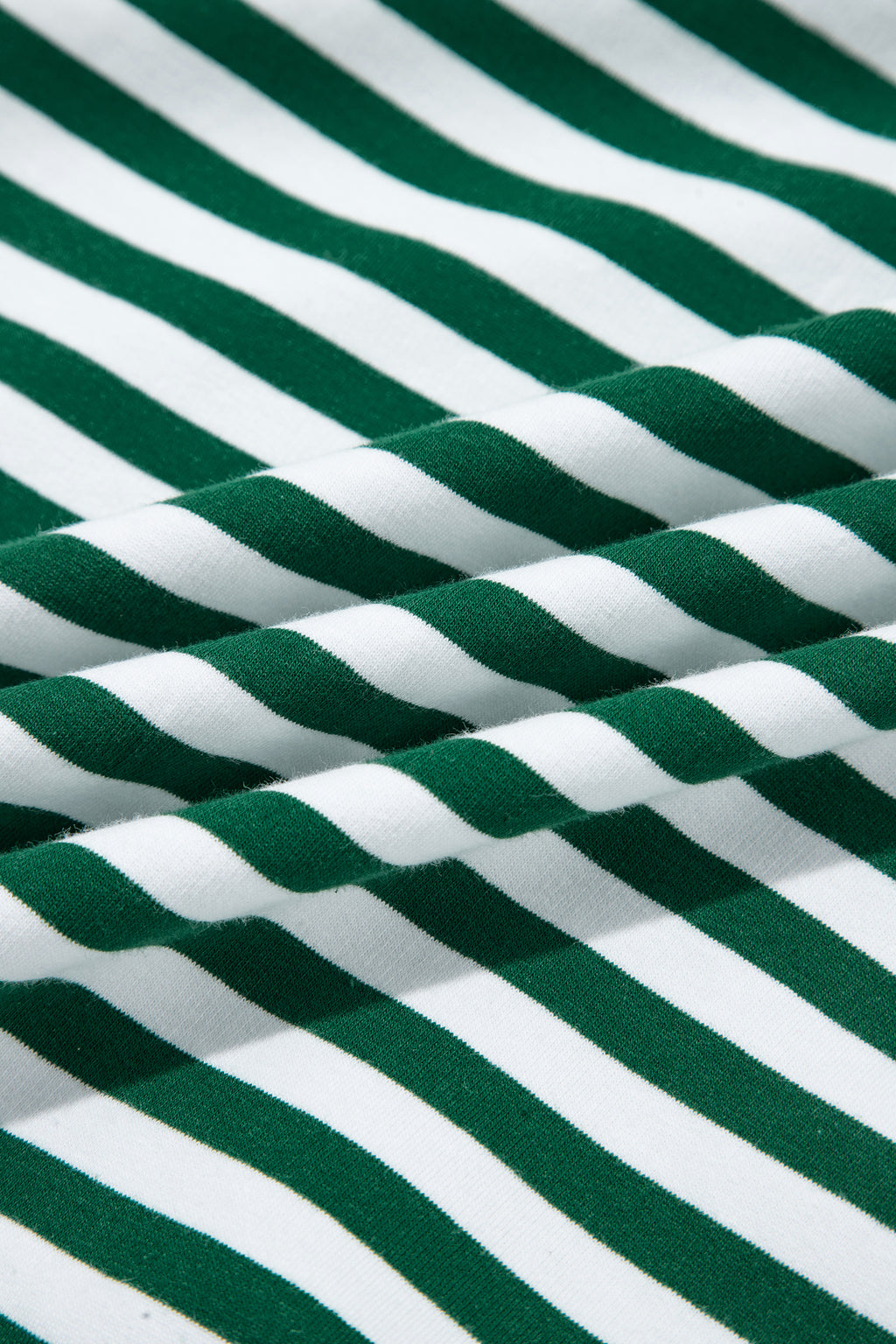 Green Stripe Christmas Slogan Embroidery Patched Mock Neck Oversized Sweatshirt